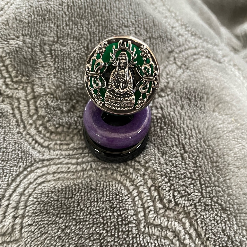 Buddha Sterling Silver Interchangeable Ring.
